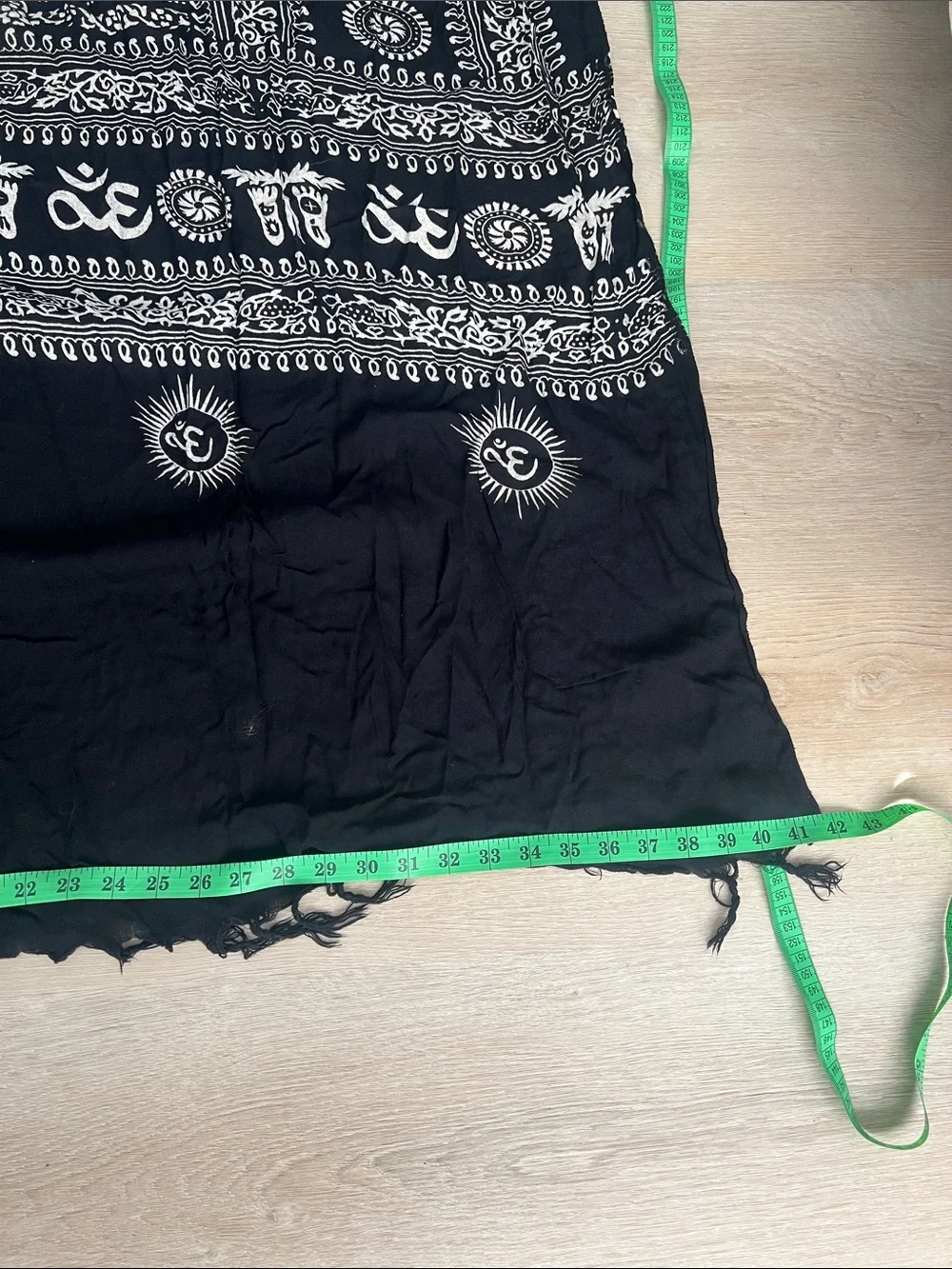 Black and White Boho Symbol Scarf